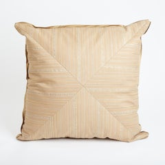 Pair of Mitered Fortuny Fabric Cushions in the Malmaison Pattern