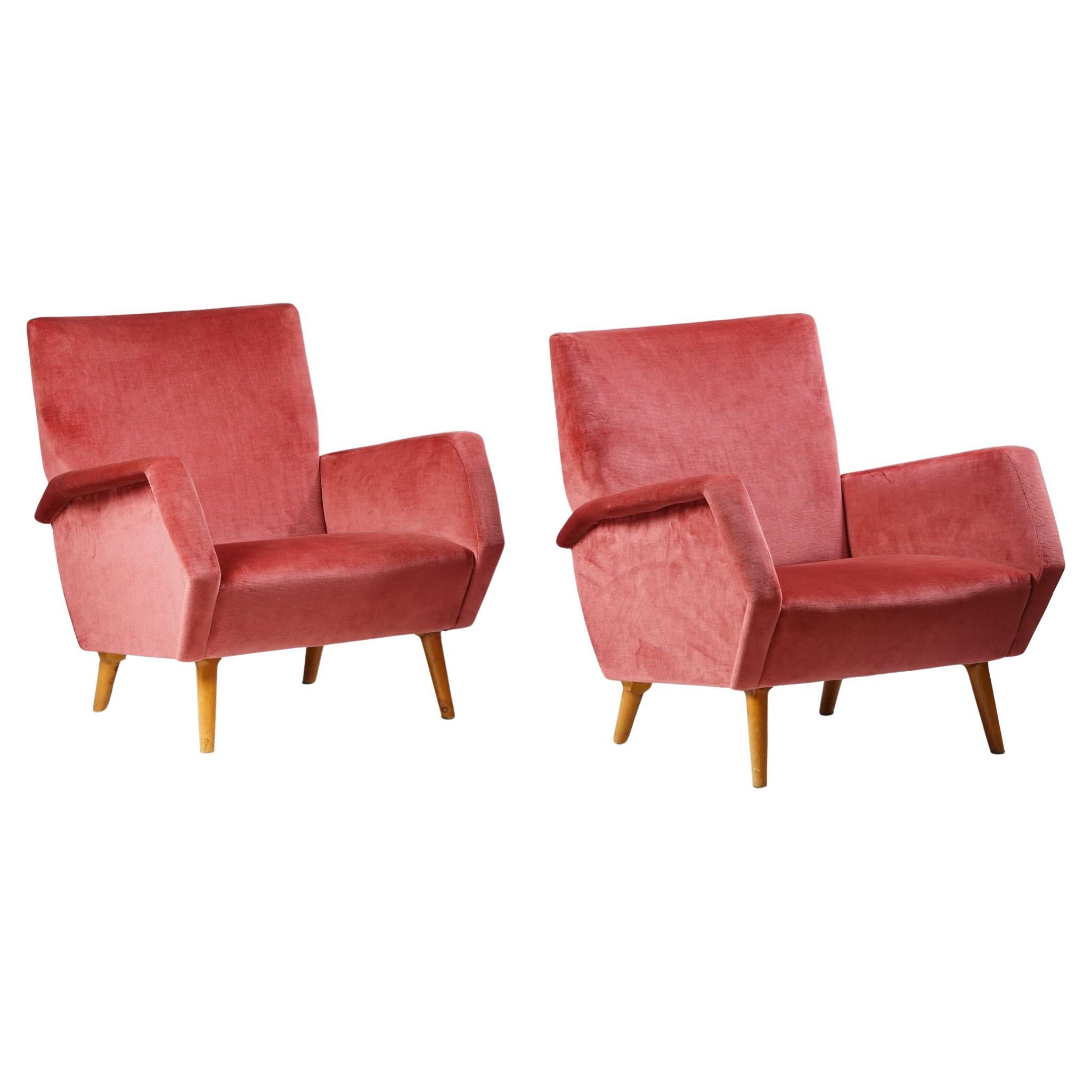 A Pair of Model 803 Armchairs by Gio Ponti for Cassina, 1950s  For Sale