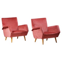 Retro A Pair of Model 803 Armchairs by Gio Ponti for Cassina, 1950s 