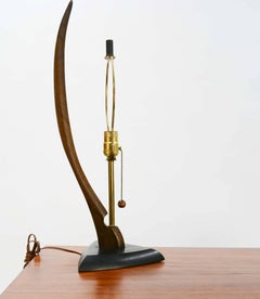 Pair of Modeline Lamps of California with Sweeping Body