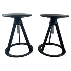 Pair of Modern Edward Barber and Jay Osgerby for Knoll Piton Stools Black