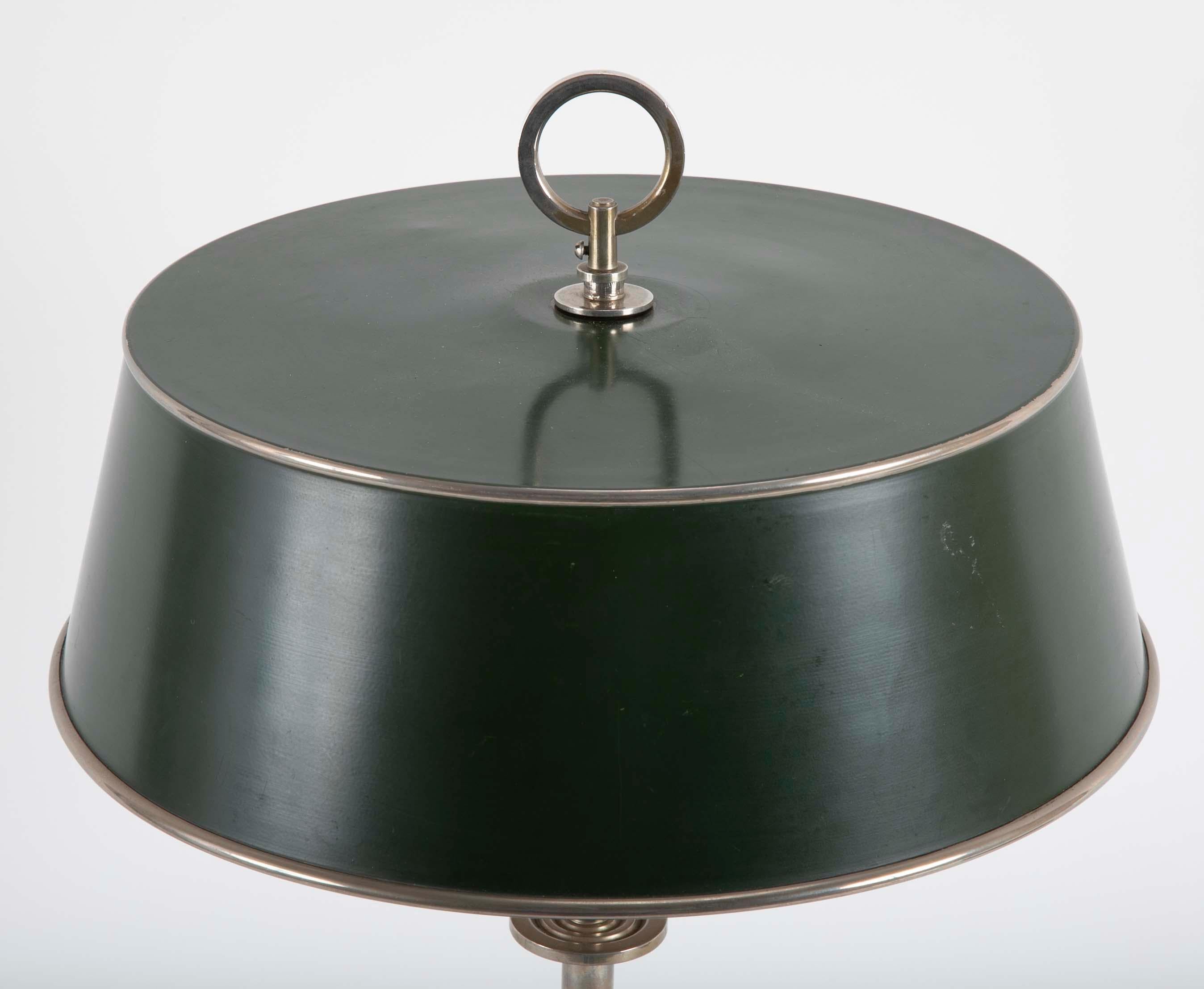 Moderne schwedische Lampen, entworfen von Erik Tidstrand, hergestellt, um 1932 (Nickel) im Angebot
