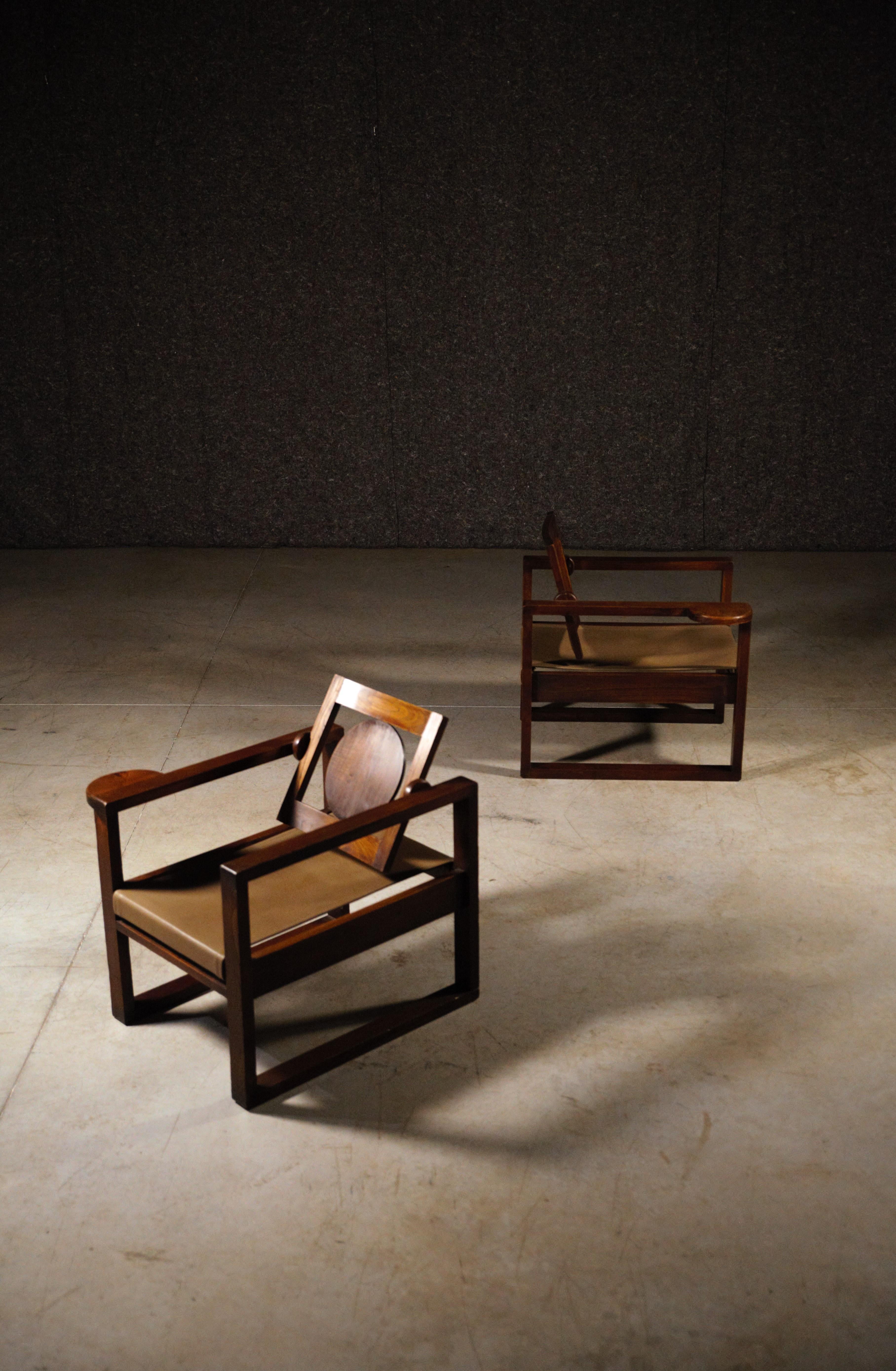Paire de fauteuils modernistes de Victor Courtray France, années 1940 en vente 9