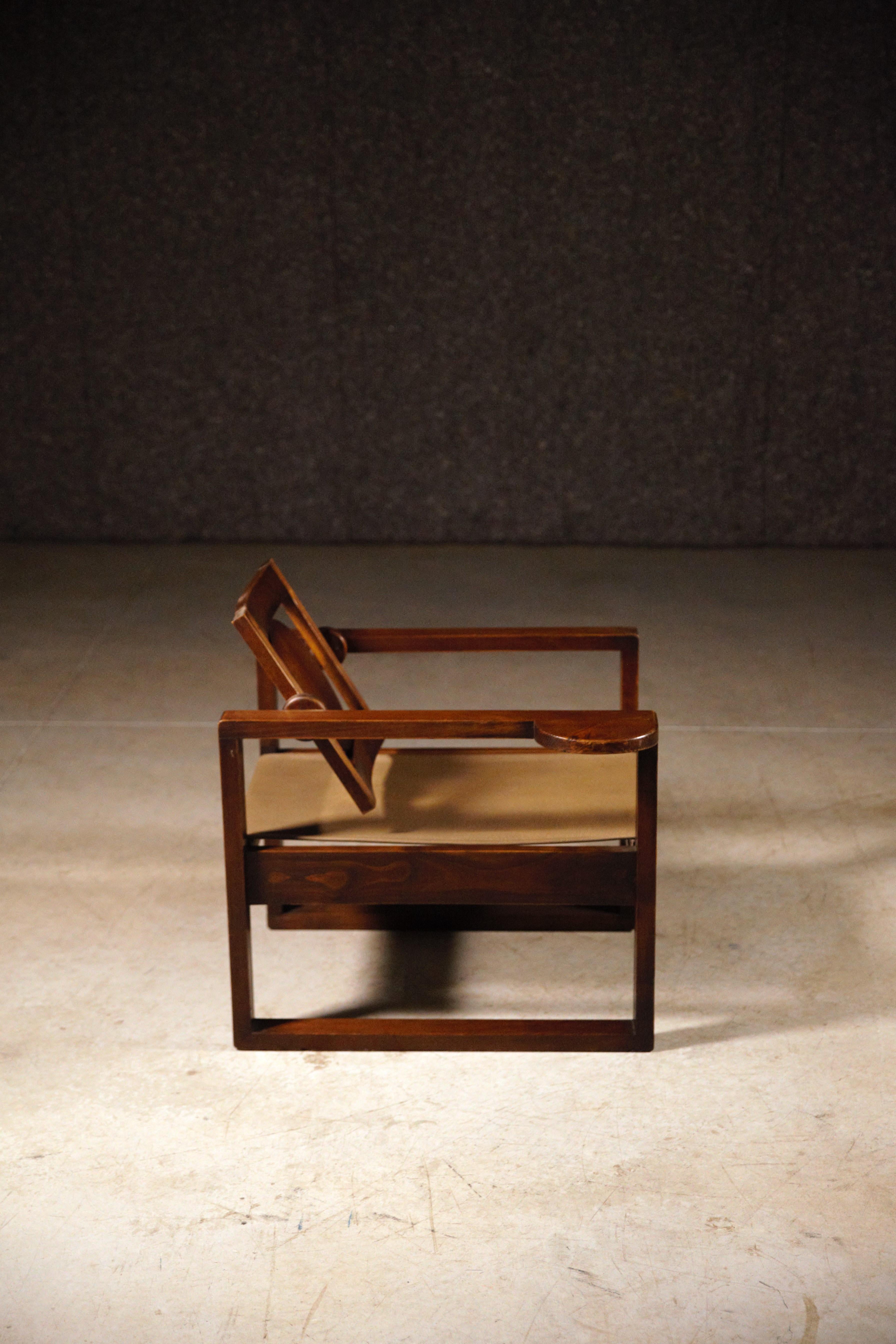 Ein Paar modernistische Sessel von Victor Courtray, Frankreich 1940er Jahre im Zustand „Gut“ im Angebot in HYÈRES, FR