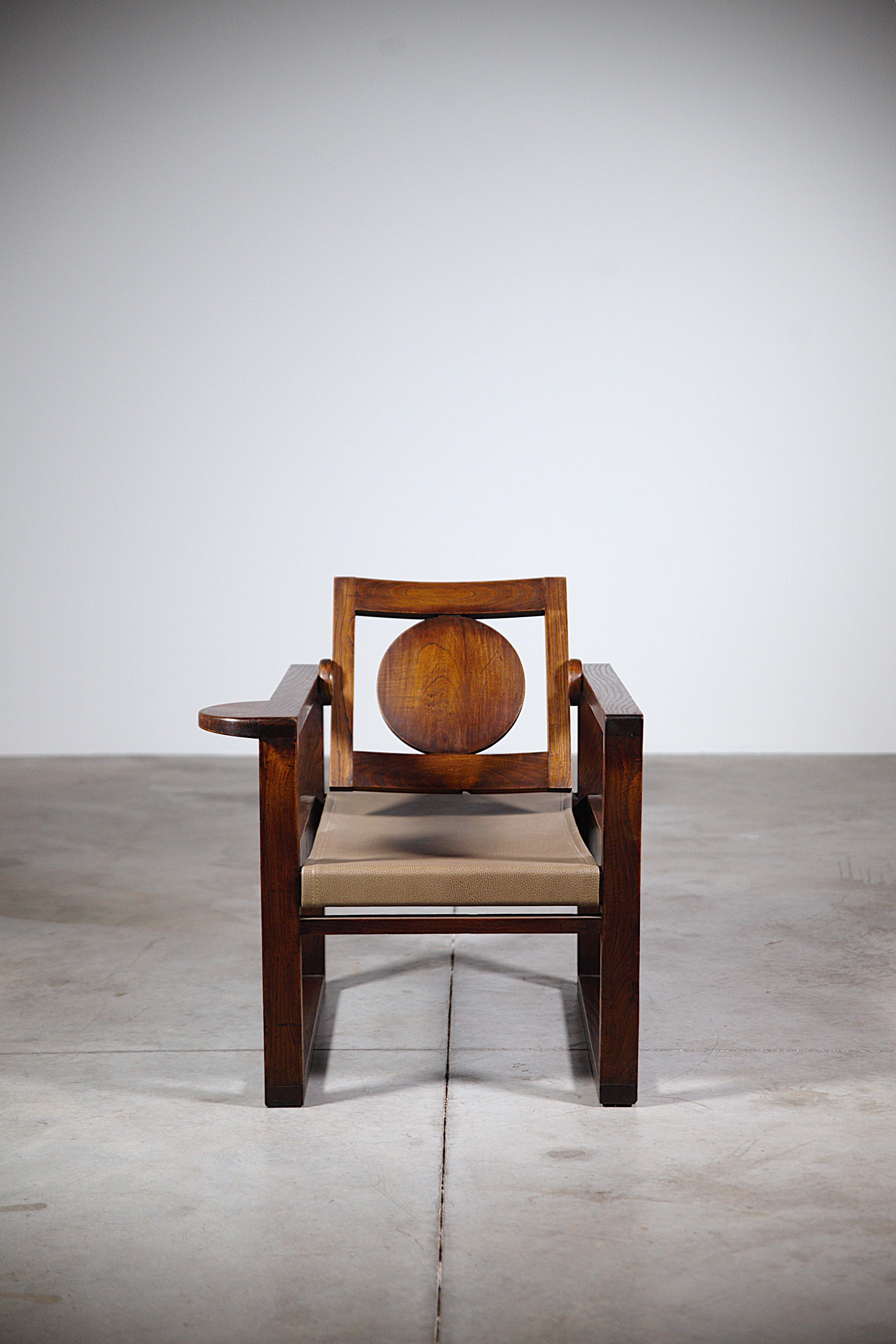Mid-20th Century A Pair of Modernist Armchairs by Victor Courtray France 1940s