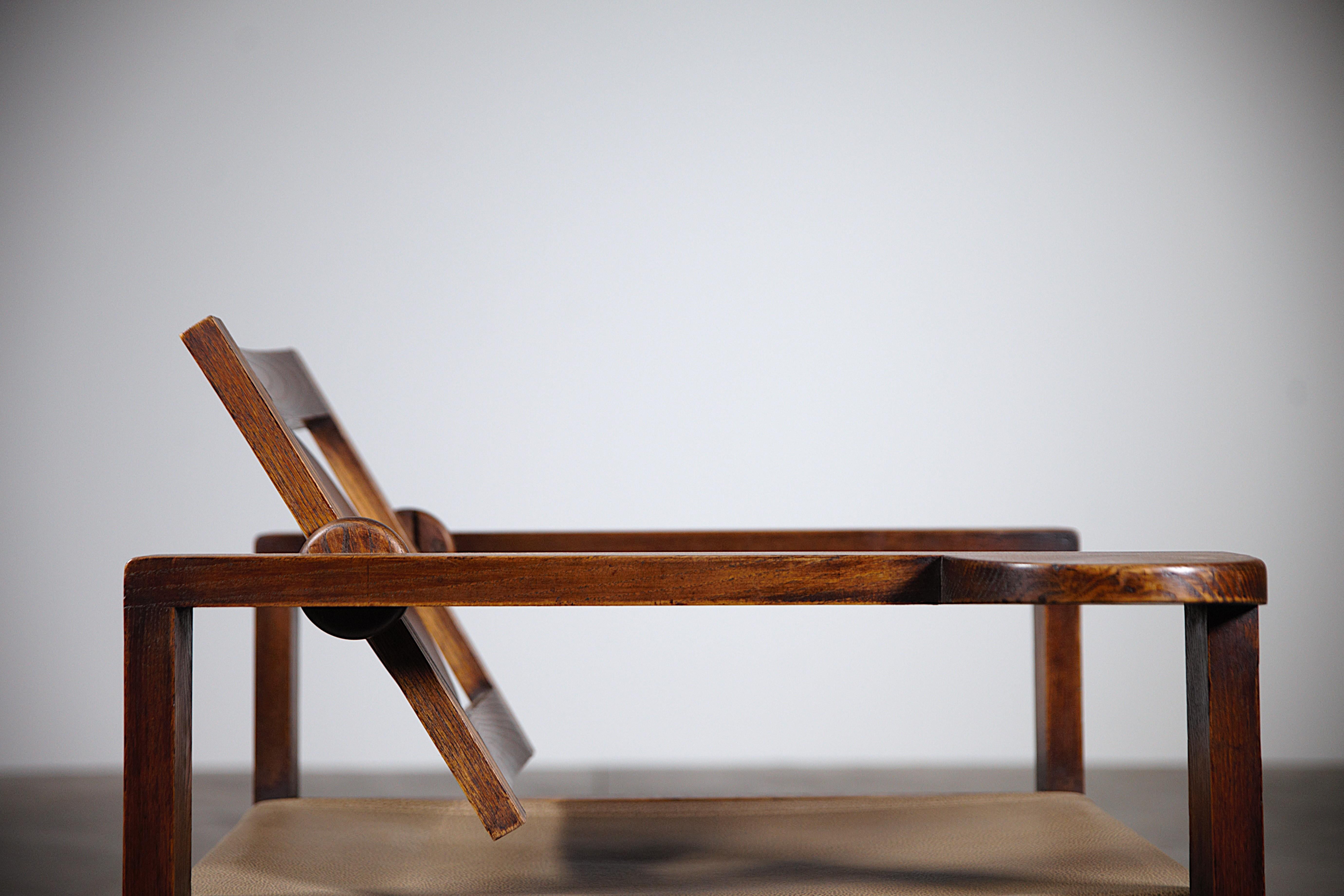 A Pair of Modernist Armchairs by Victor Courtray France 1940s 1