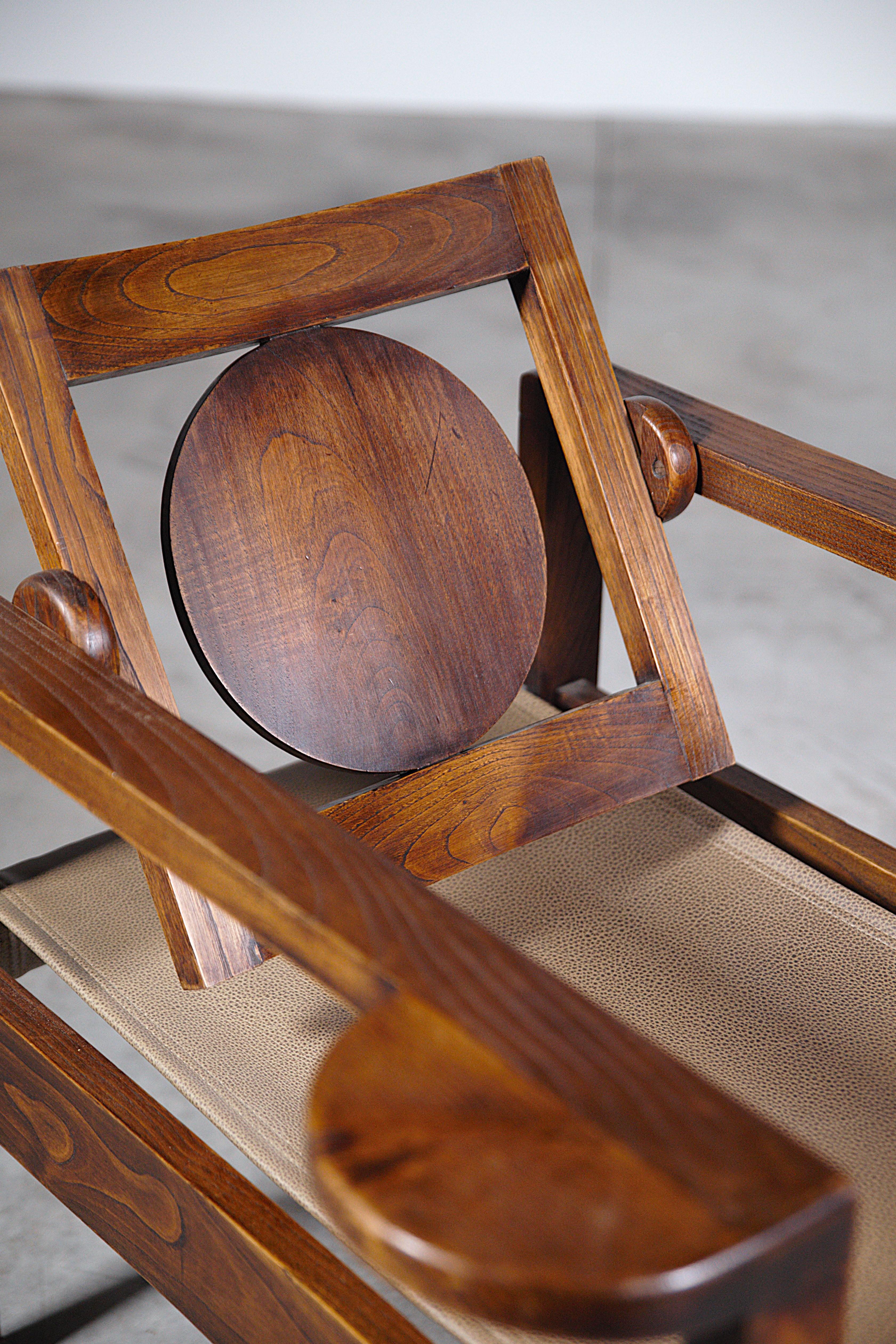 A Pair of Modernist Armchairs by Victor Courtray France 1940s 2