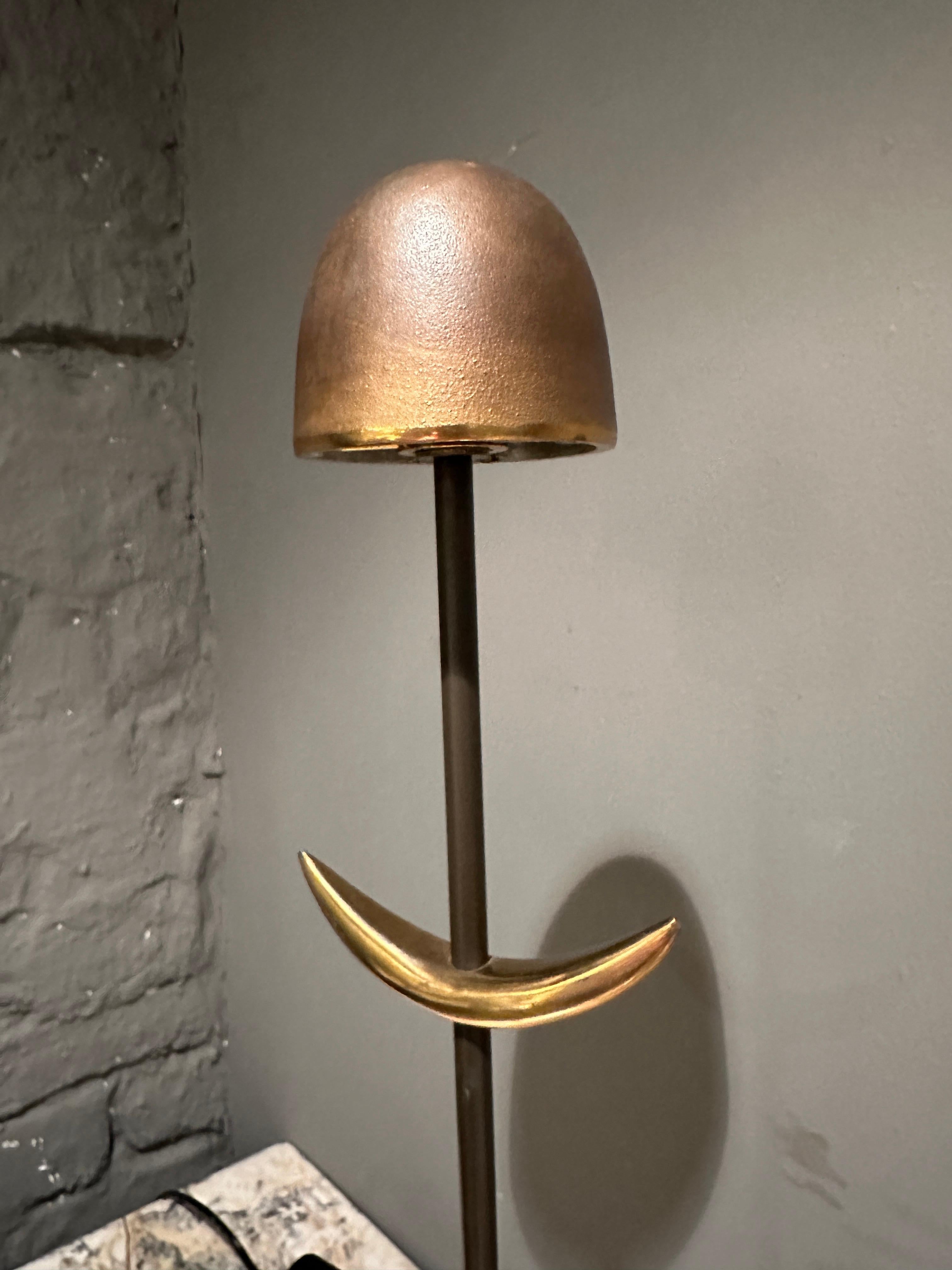 Dutch A Pair Of Modernist Bronze Table Lamps by Mies aand Van Gessel For Qausar 