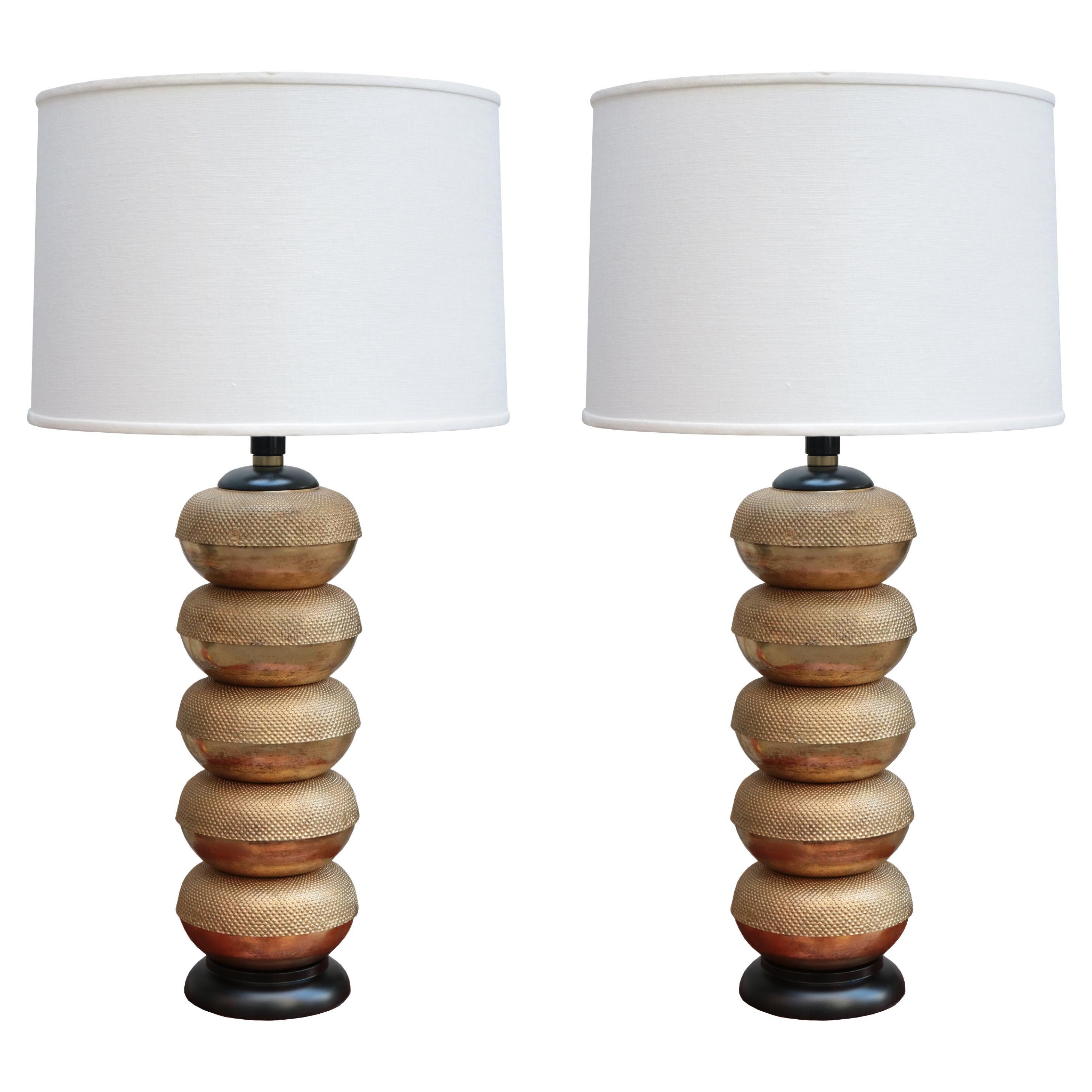 Pair of Modernist Table Lamps by Hansen