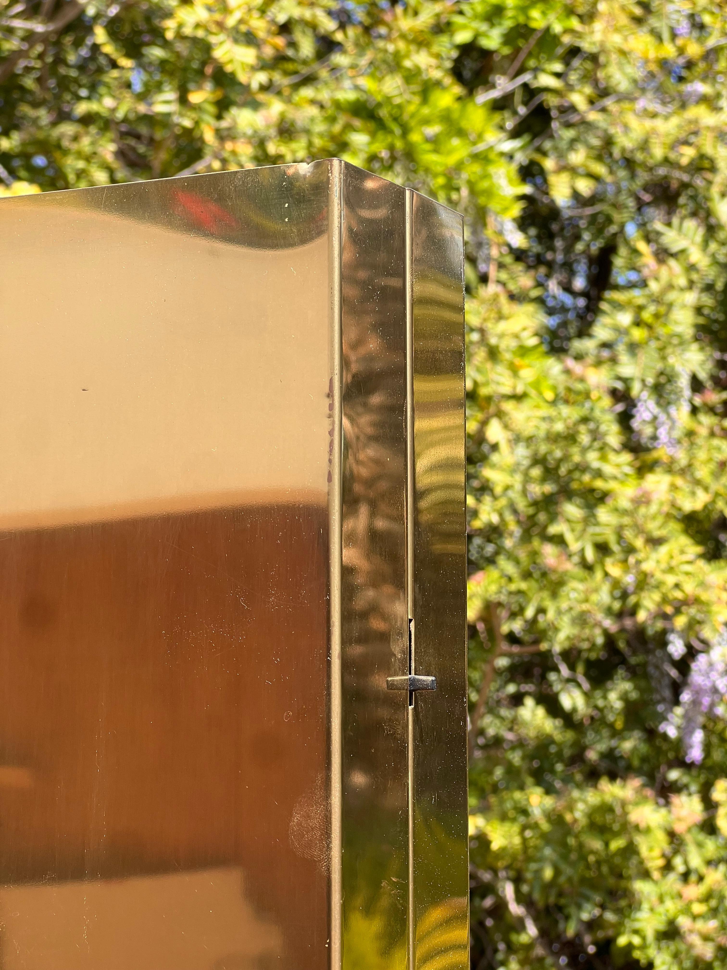 Paire de lampadaires torchères Monolith en laiton de Casella, vers 1980 en vente 4