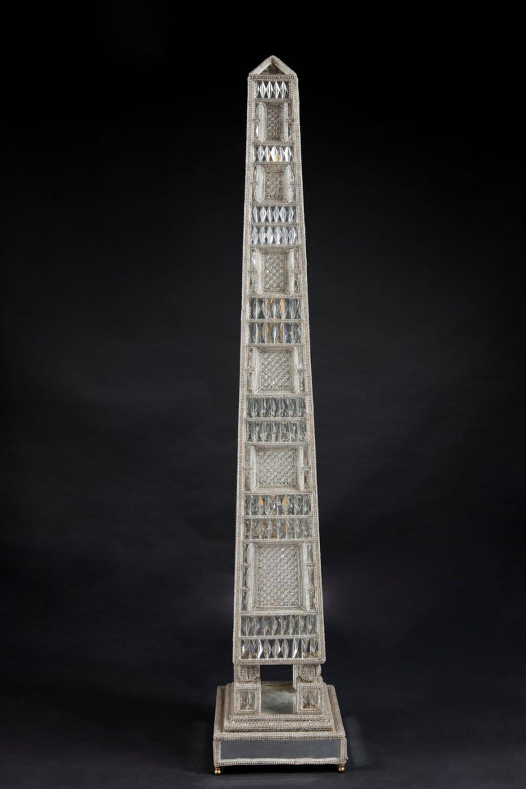Pair of Monumental and Elegant Obelisk-Shaped Floor Lamps For Sale at  1stDibs | obelisk floor lamp