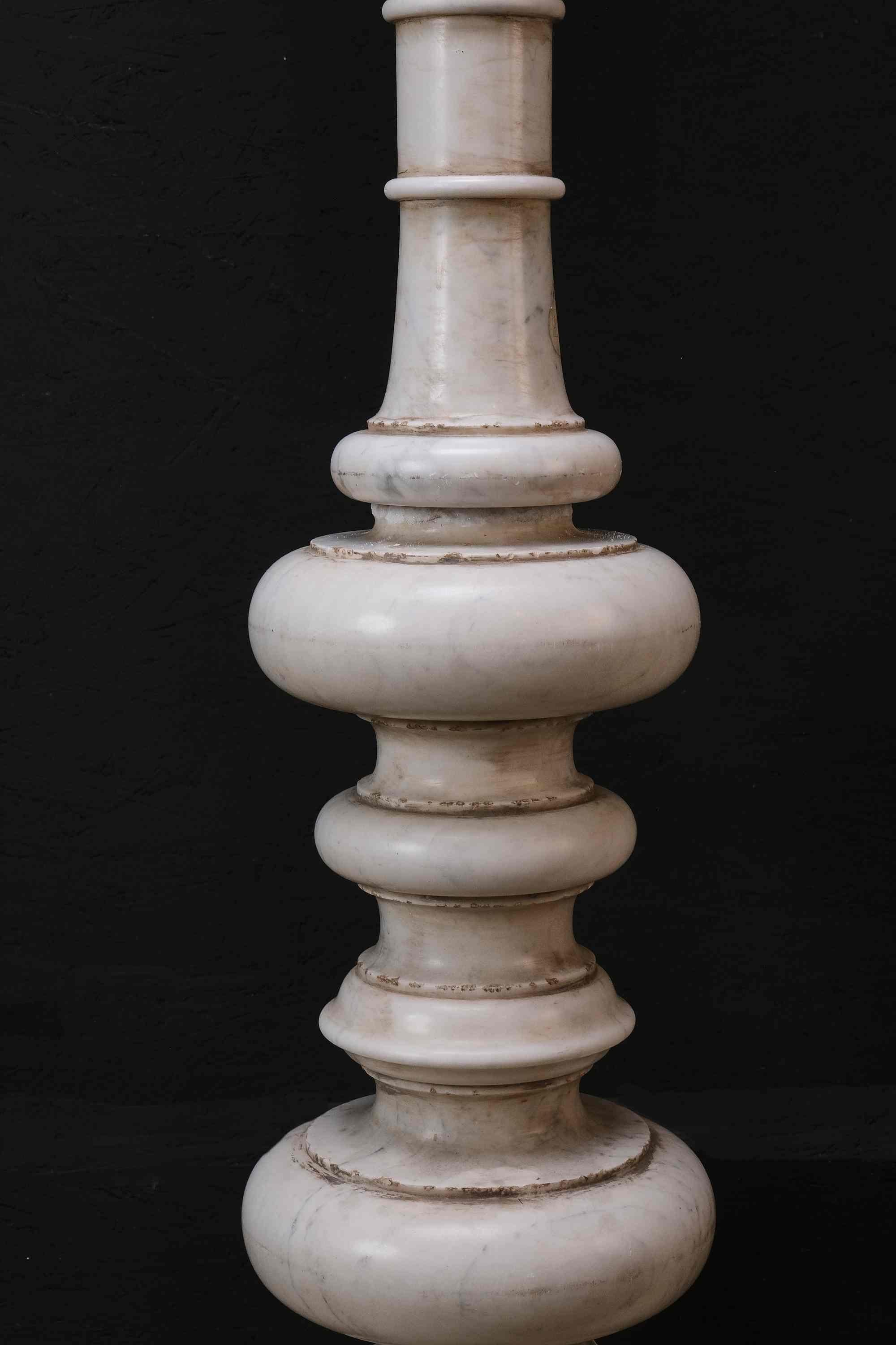 These monumental candlesticks are absolutely rare in this execution. They are divided into four segments in a multiple way and perfectly rotated. They are connected to each other by pivots. Each candlestick weighs approximately 100 kg. HD Pictures