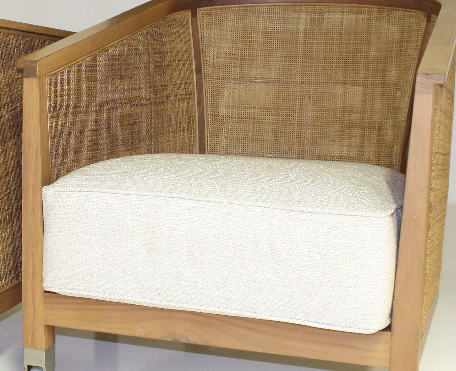 A pair of ‘Mozart’ Woven Rattan Italian Lounge Armchairs By Flexform 9