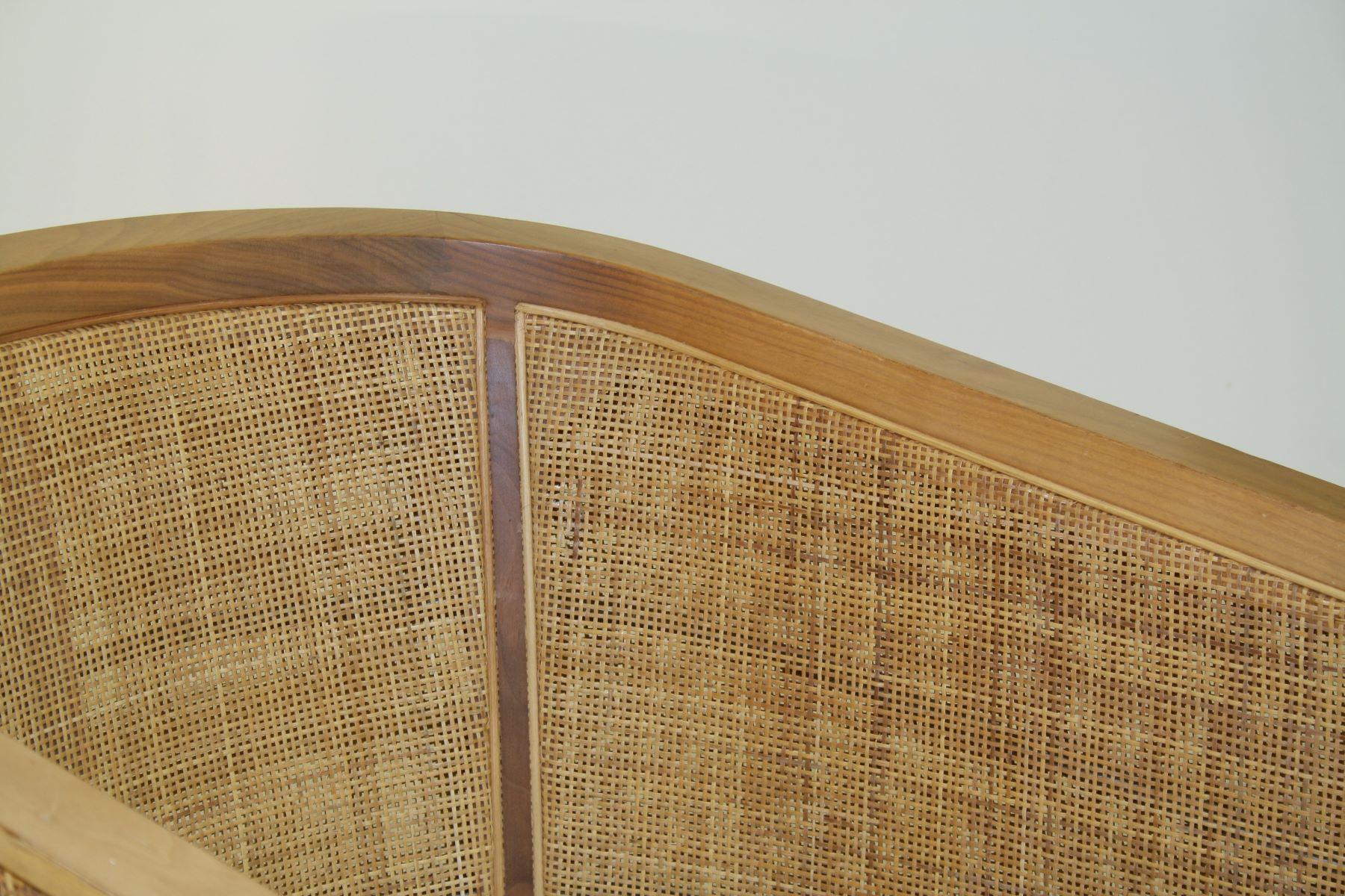 A pair of ‘Mozart’ Woven Rattan Italian Lounge Armchairs By Flexform 10