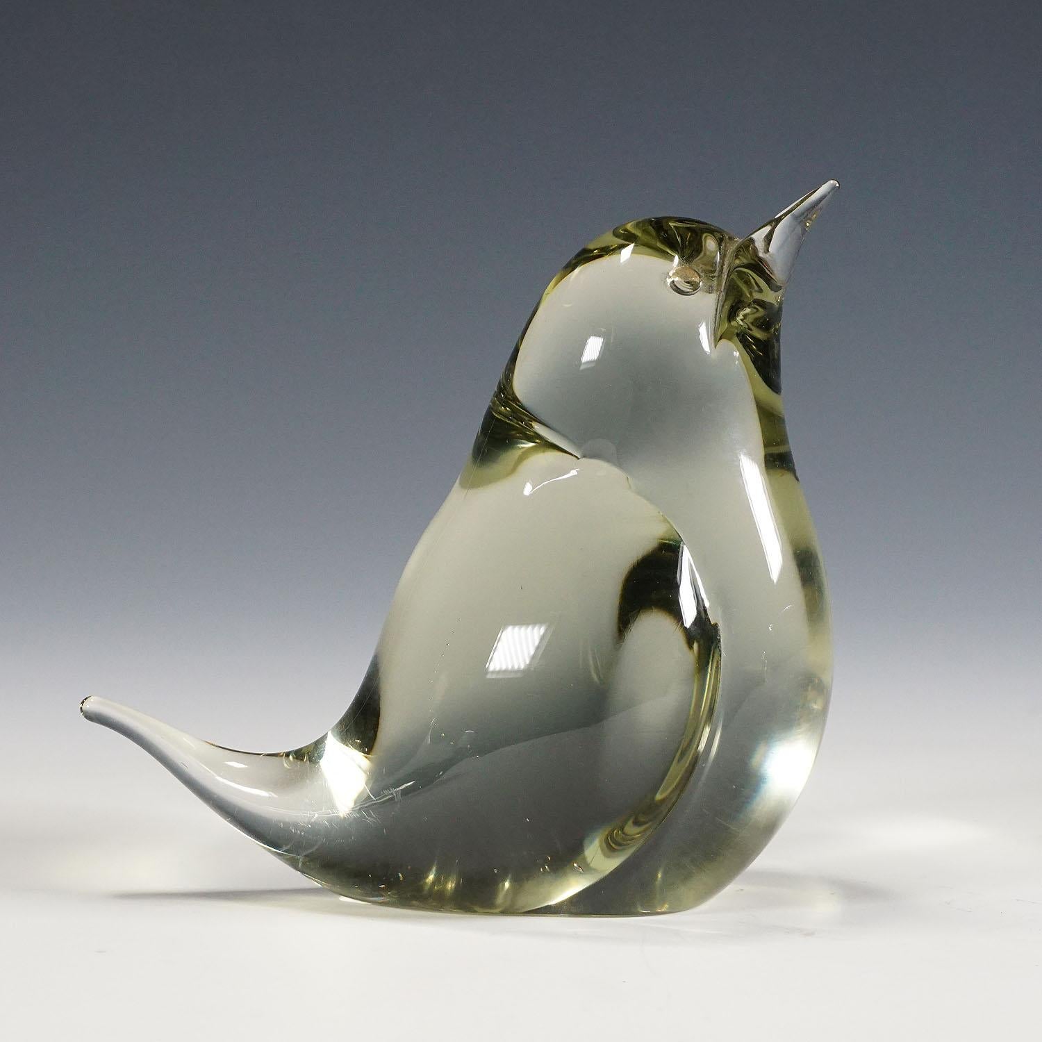 German Pair of Murano Glass Birds Designed by Livio Seguso, circa 1970s