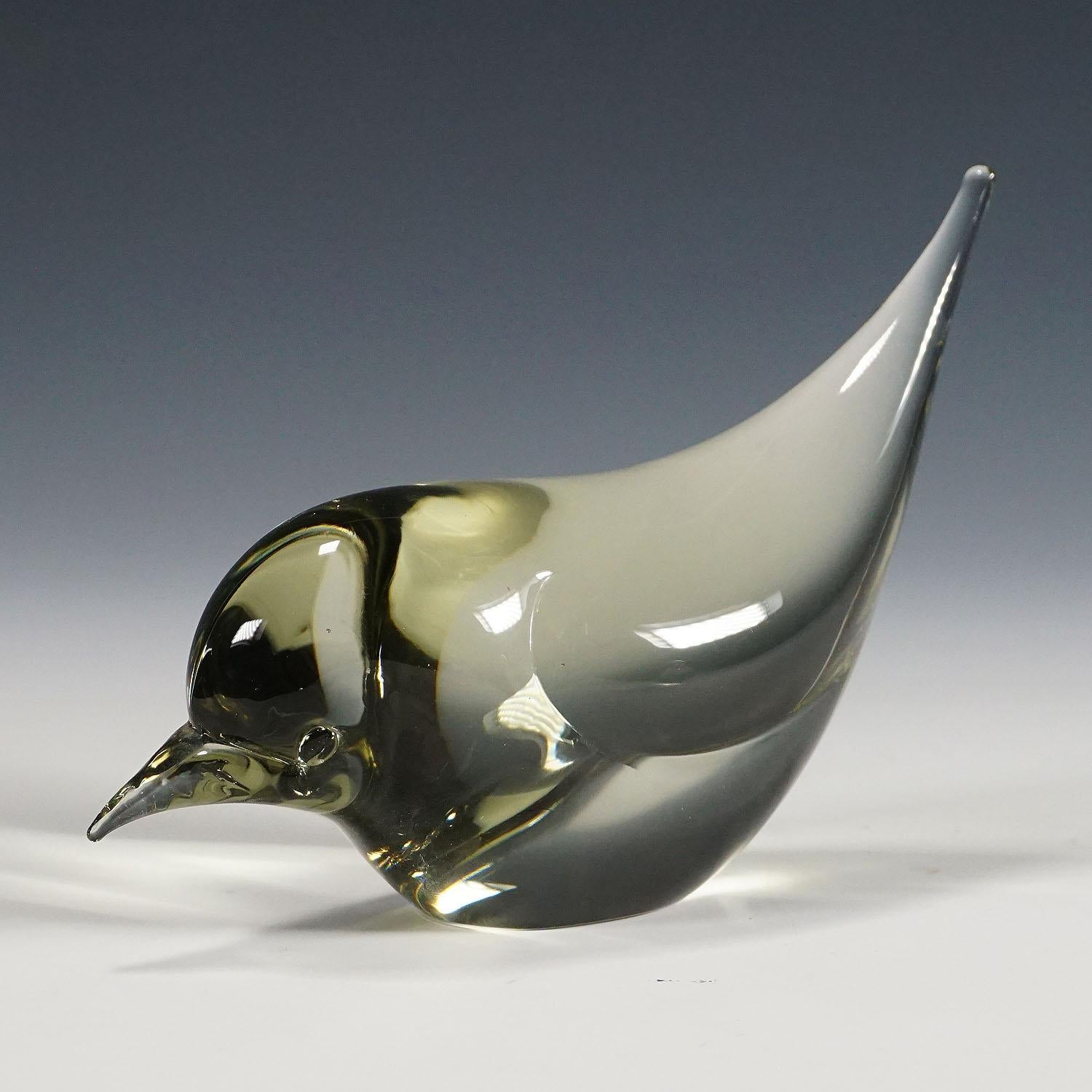 20th Century Pair of Murano Glass Birds Designed by Livio Seguso, circa 1970s