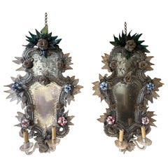 A Pair of Murano Glass Mirrors