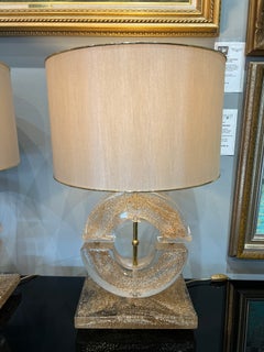 A Pair of Murano Lamps with Gold Dust