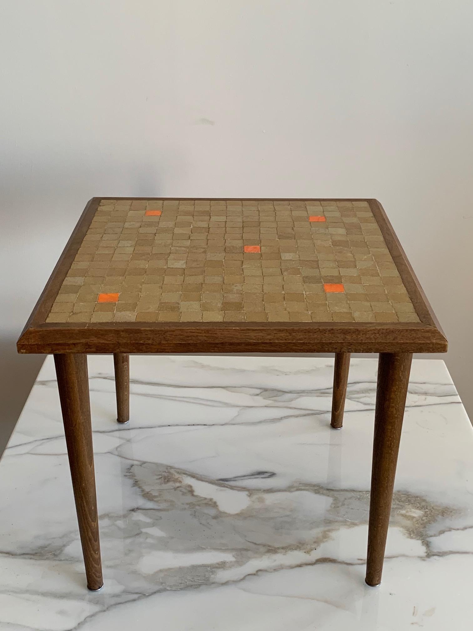 Mid-20th Century Pair of Murano Tile Side Tables For Sale