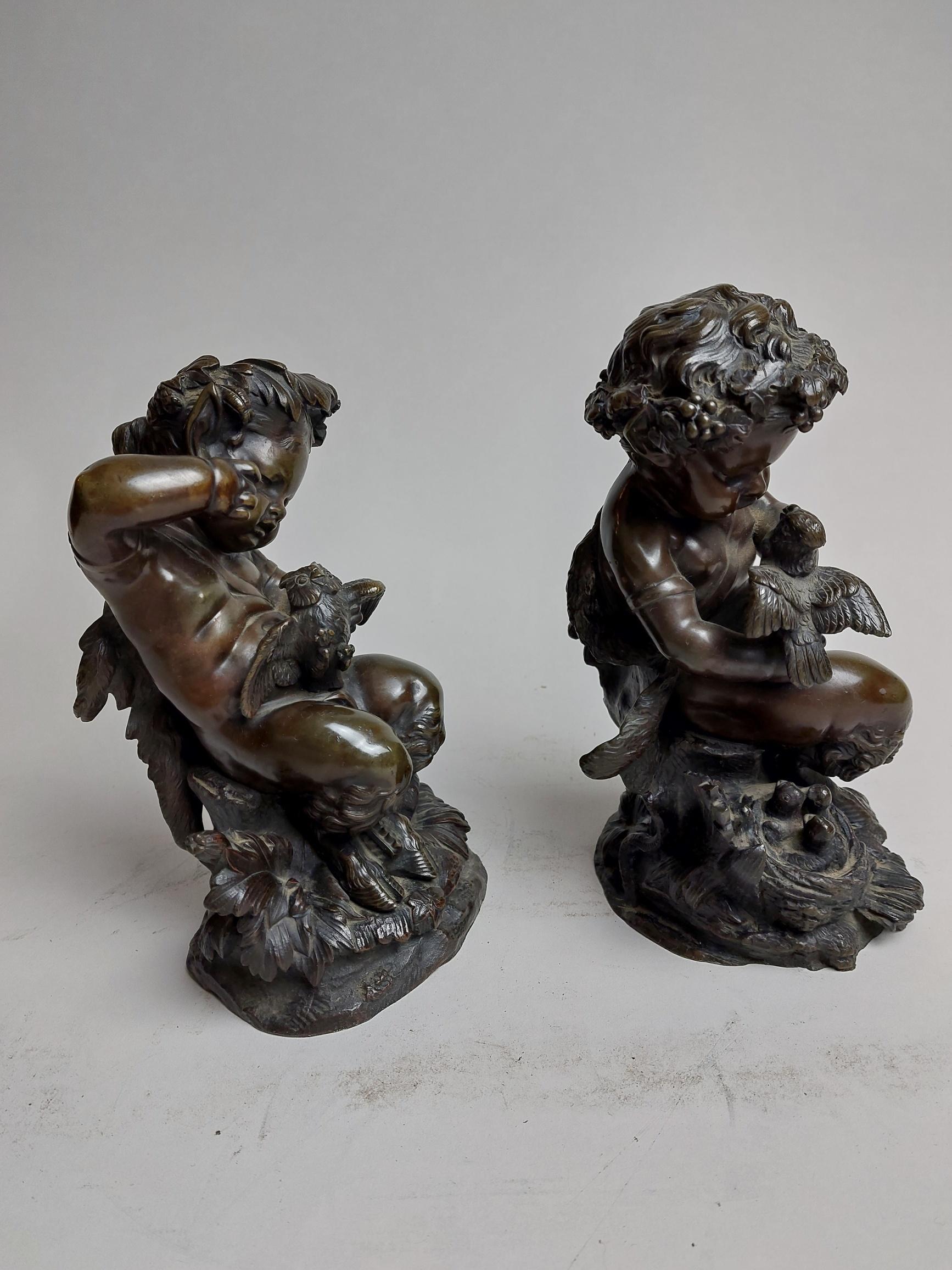 Pair of Murderous 19th Century Bronze Fawns In Good Condition For Sale In London, GB