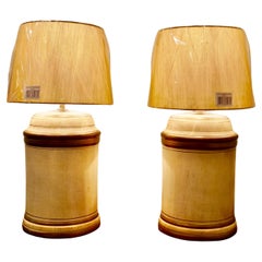 Pair of Mustard Yellow Table Lamps