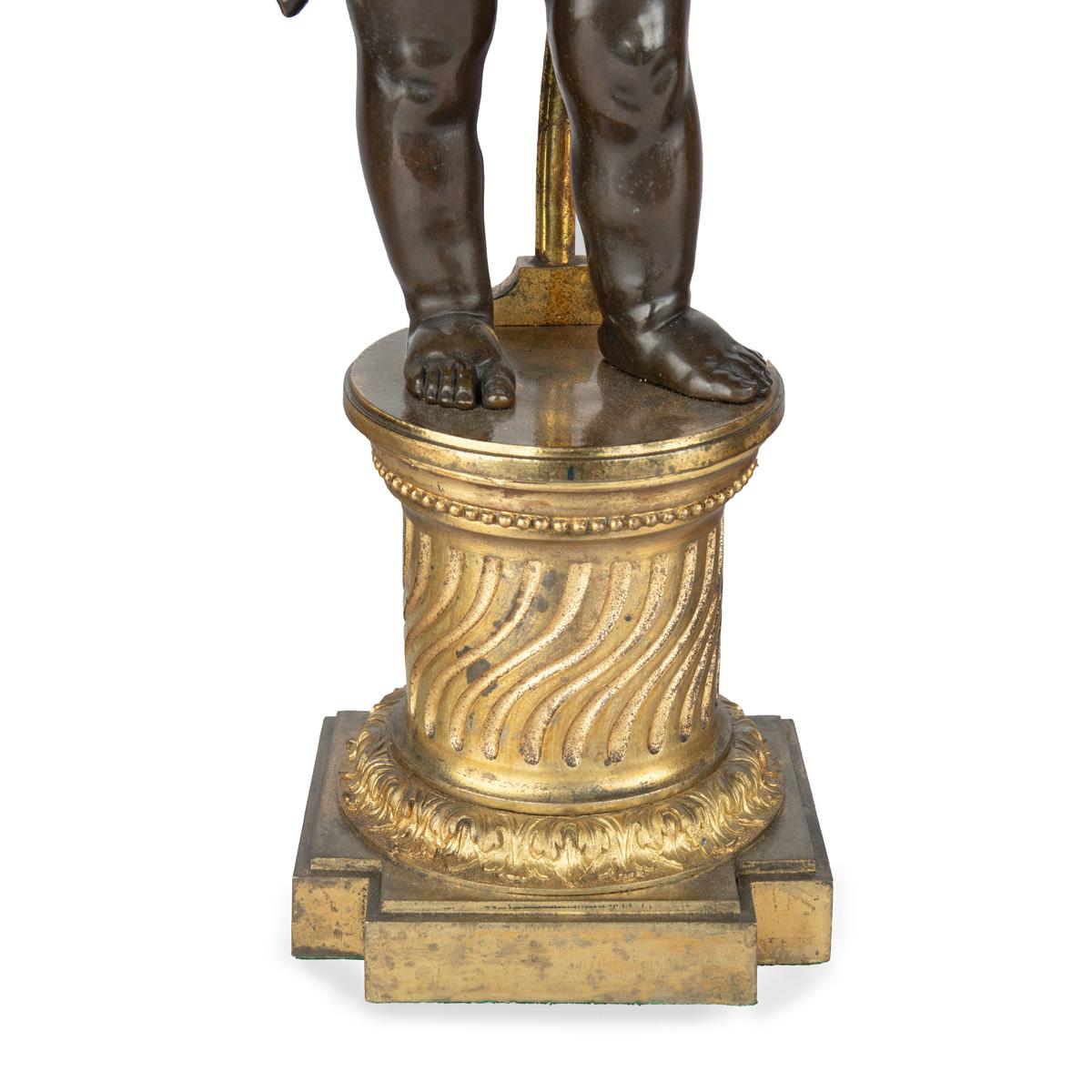 Un par de lámparas de mesa Napoleón III de bronce y ormolina en Bueno estado para la venta en Lymington, Hampshire