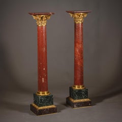 A Pair of Napoléon III 'Corinthian' Pedestals, Attributed Maison Millet