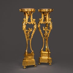 Napoléon III Gilt-Bronze Pedestals with Cherub Design, France, 1850