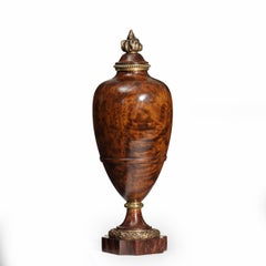 Pair of Napoleon III Moroccan Burr Thoya Wood Urns