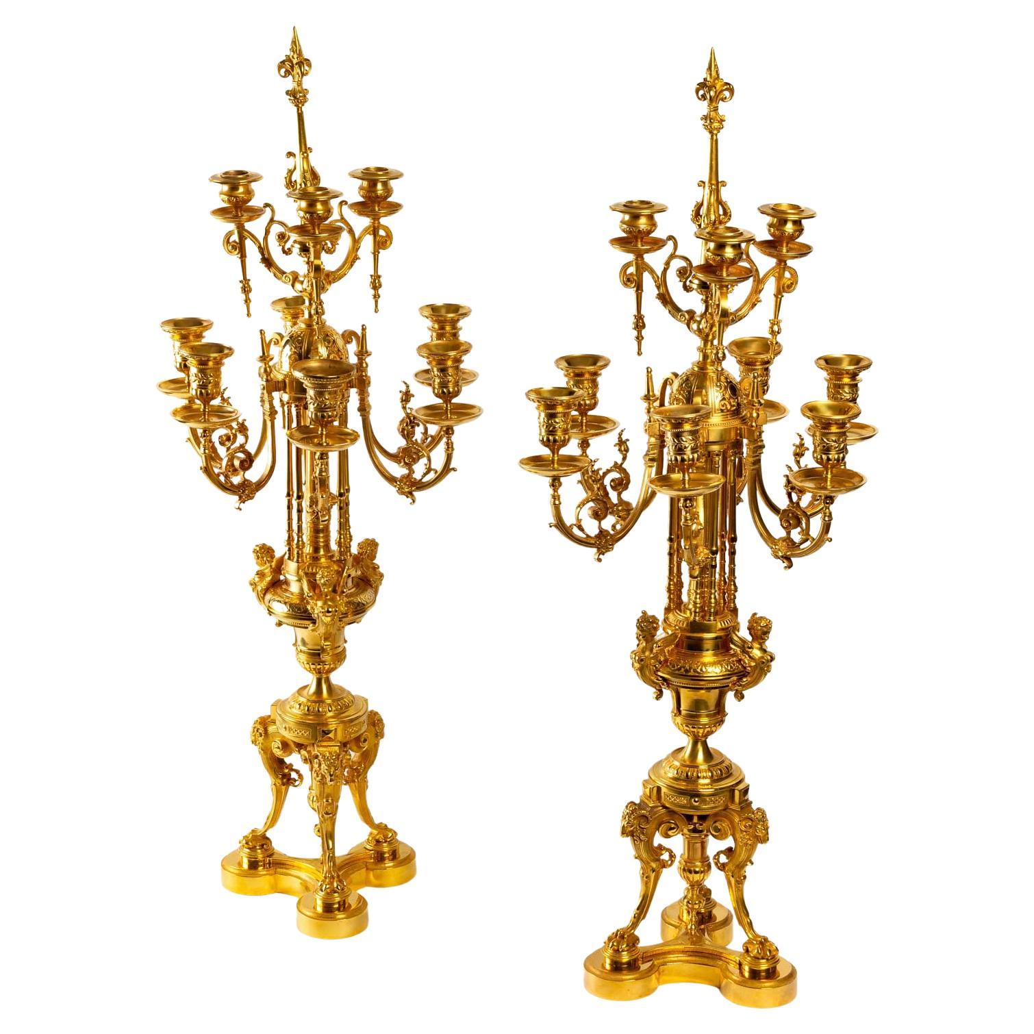 Well Made Pair of III Period Candelabra at 1stDibs