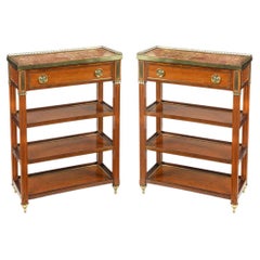 Antique Pair of Napoleon III Satinwood Side Tables or Bedside Tables