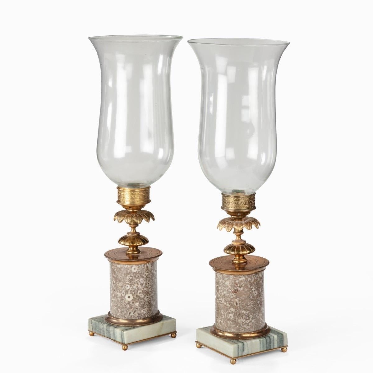 19th Century A pair of decorative storm lamps