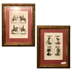 Pair of Napoleonice Engravings in a Tortoise Shell Frame