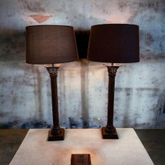 A pair of Neo Classical Corinthian Column lamps