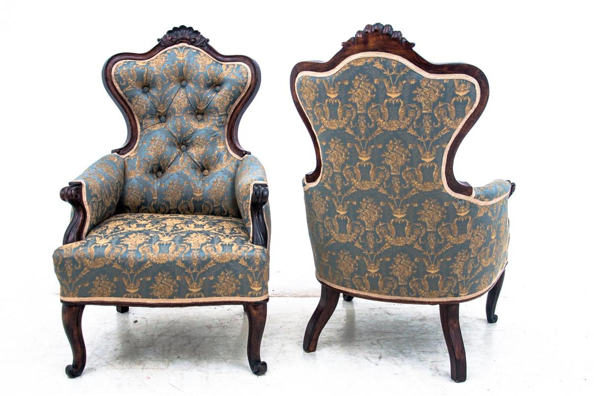 Swedish Pair of Neo-Rococo Armchairs from Around 1910