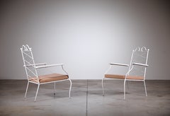 A Pair of Neoclassical Armchairs by René Prou France 1950's