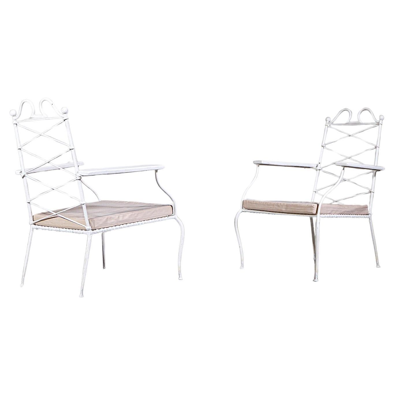 Coppia di poltrone neoclassiche di René Prou Francia anni
50