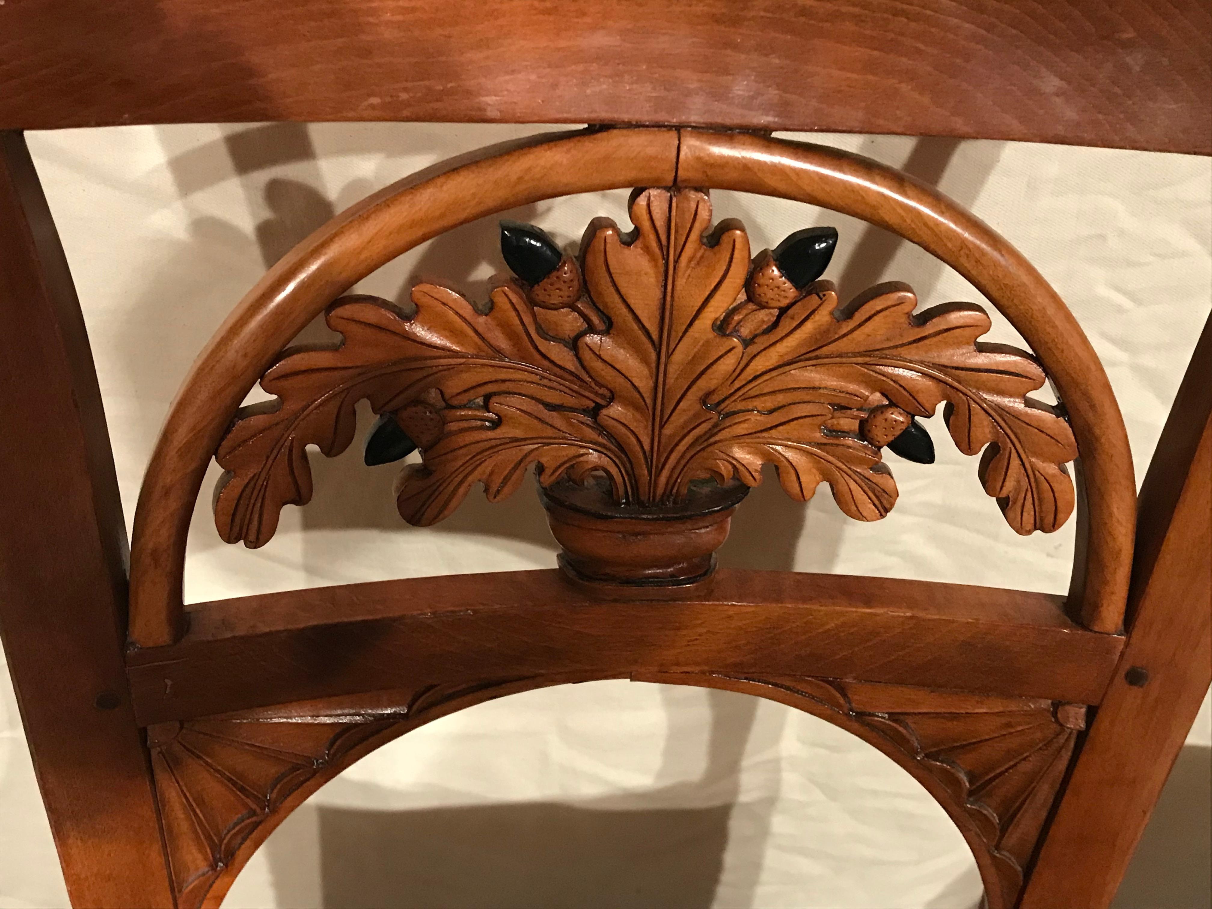 Pair of Neoclassical Chairs, Switzerland, 1820 In Good Condition In Belmont, MA