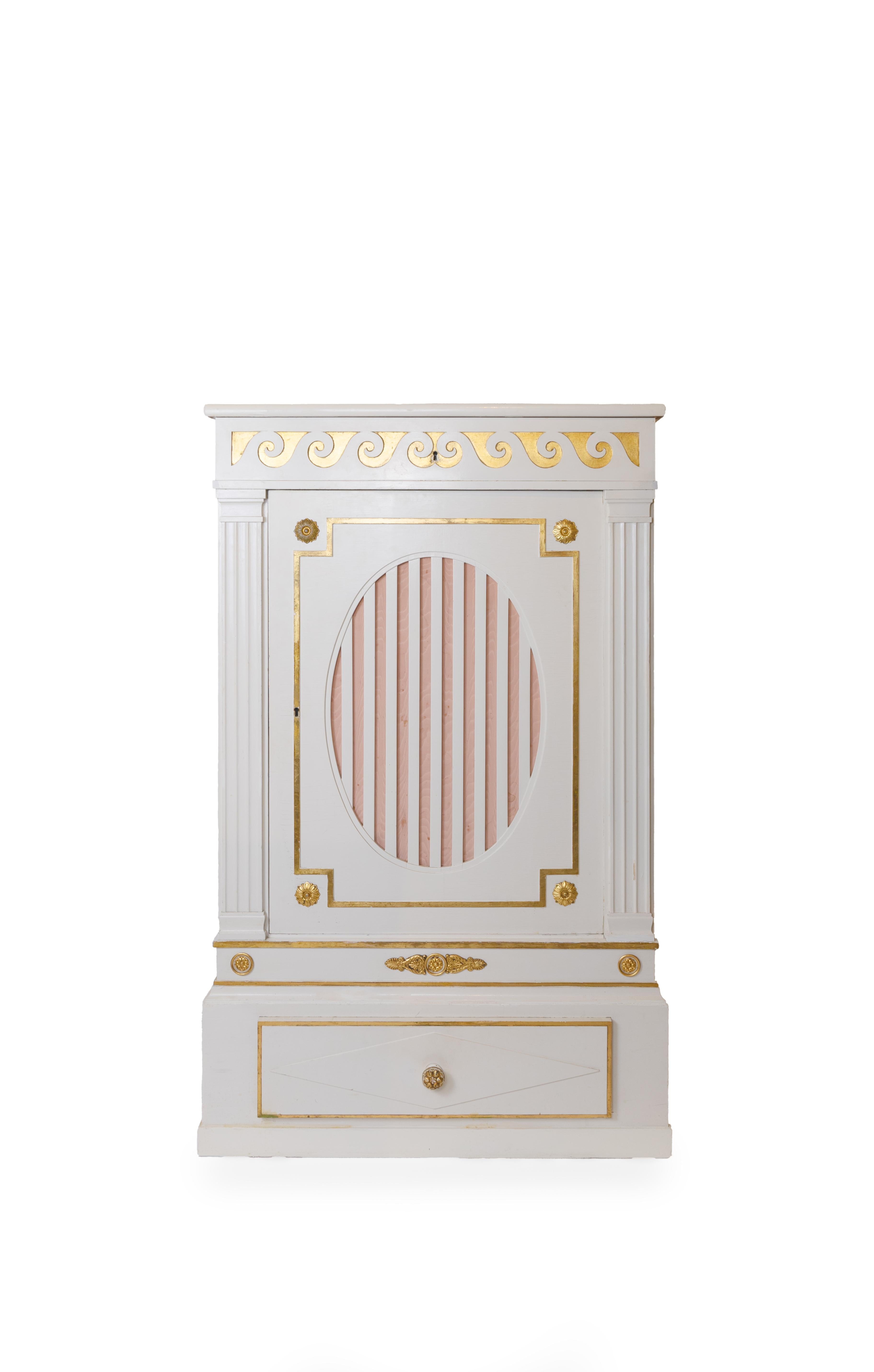 Swedish A Pair of Neoclassical Design Two-Part Cabinets For Sale