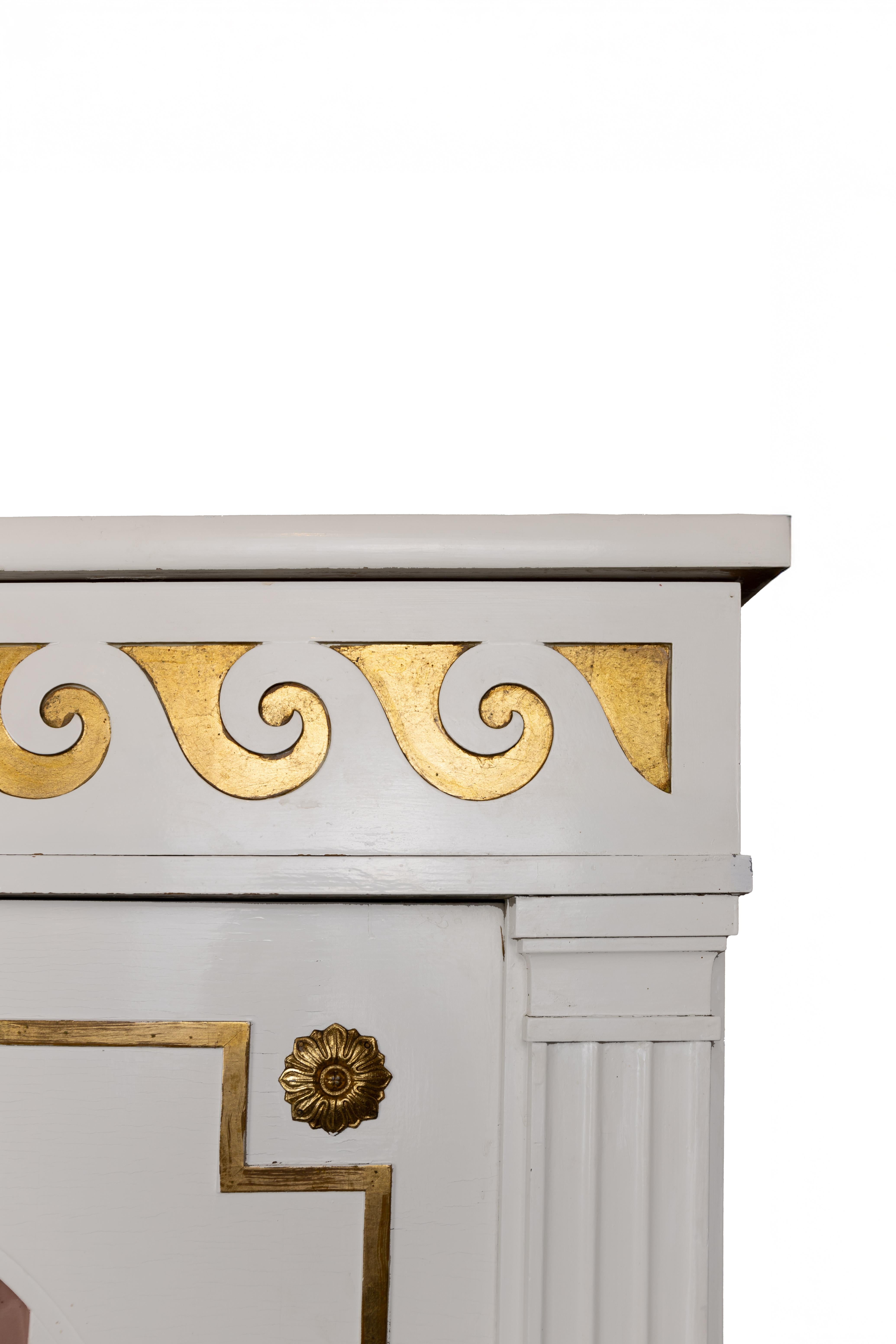 Late 19th Century A Pair of Neoclassical Design Two-Part Cabinets For Sale