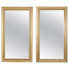 Pair of Neoclassical Framed Silver Gilt Mirrors