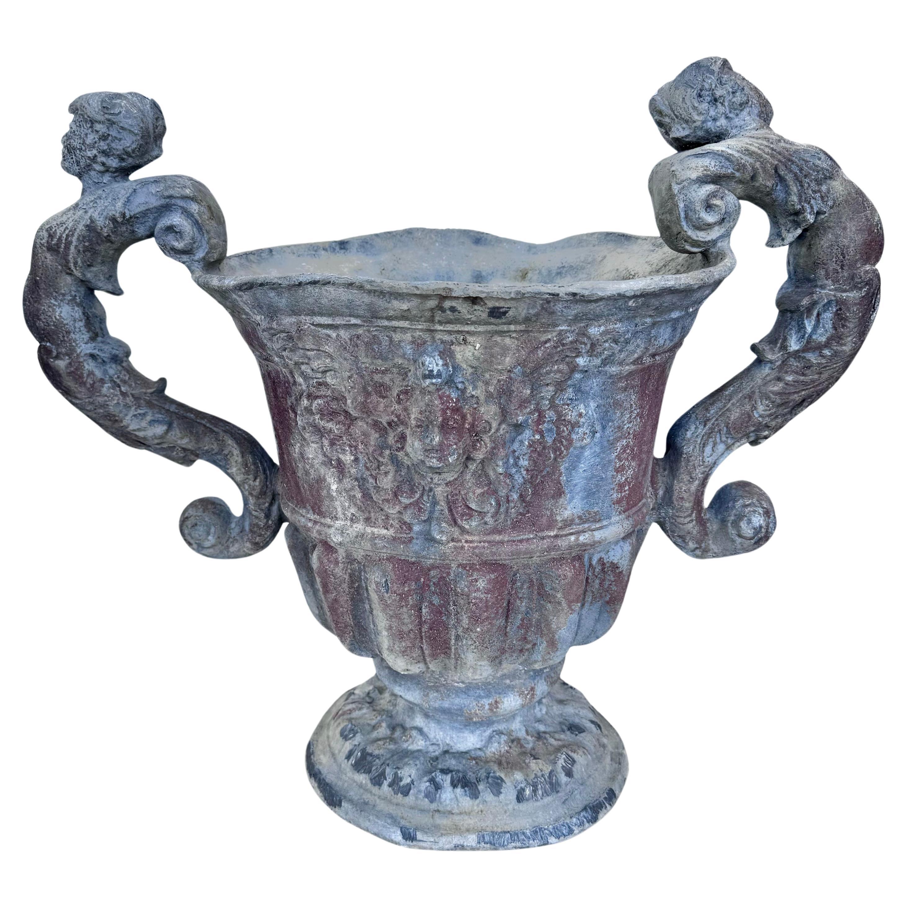 Neoclassico Coppia di fioriere in piombo neoclassiche in vendita