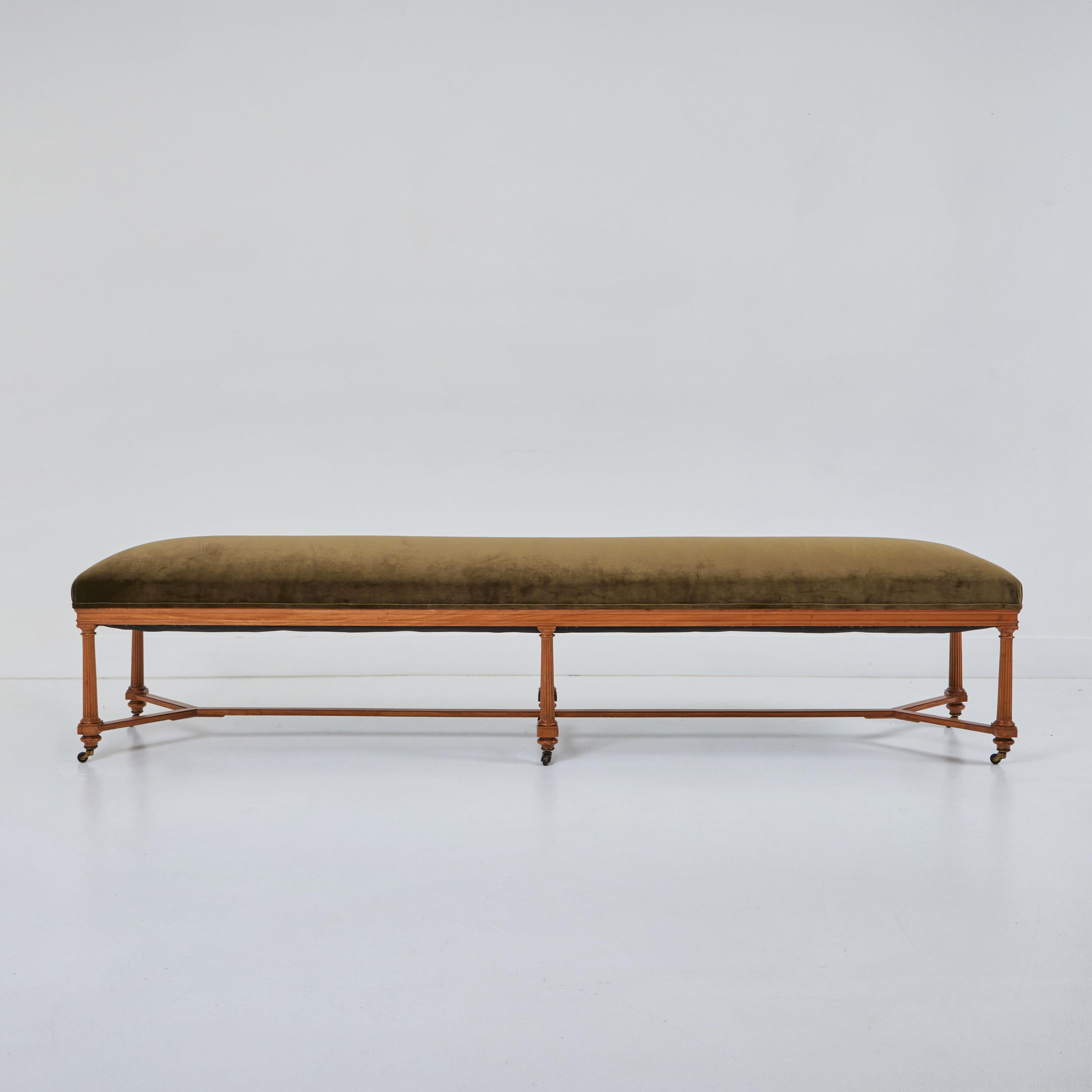 American A Pair of Neoclassical Long Benches
