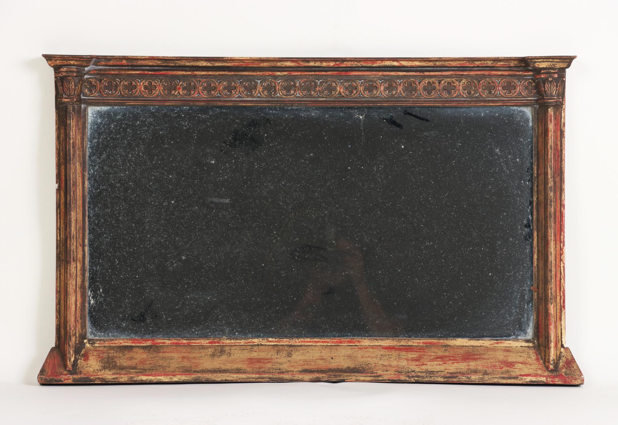 Neoclassico Coppia di Trumeau in legno intagliato in stile neoclassico, XIX secolo in vendita