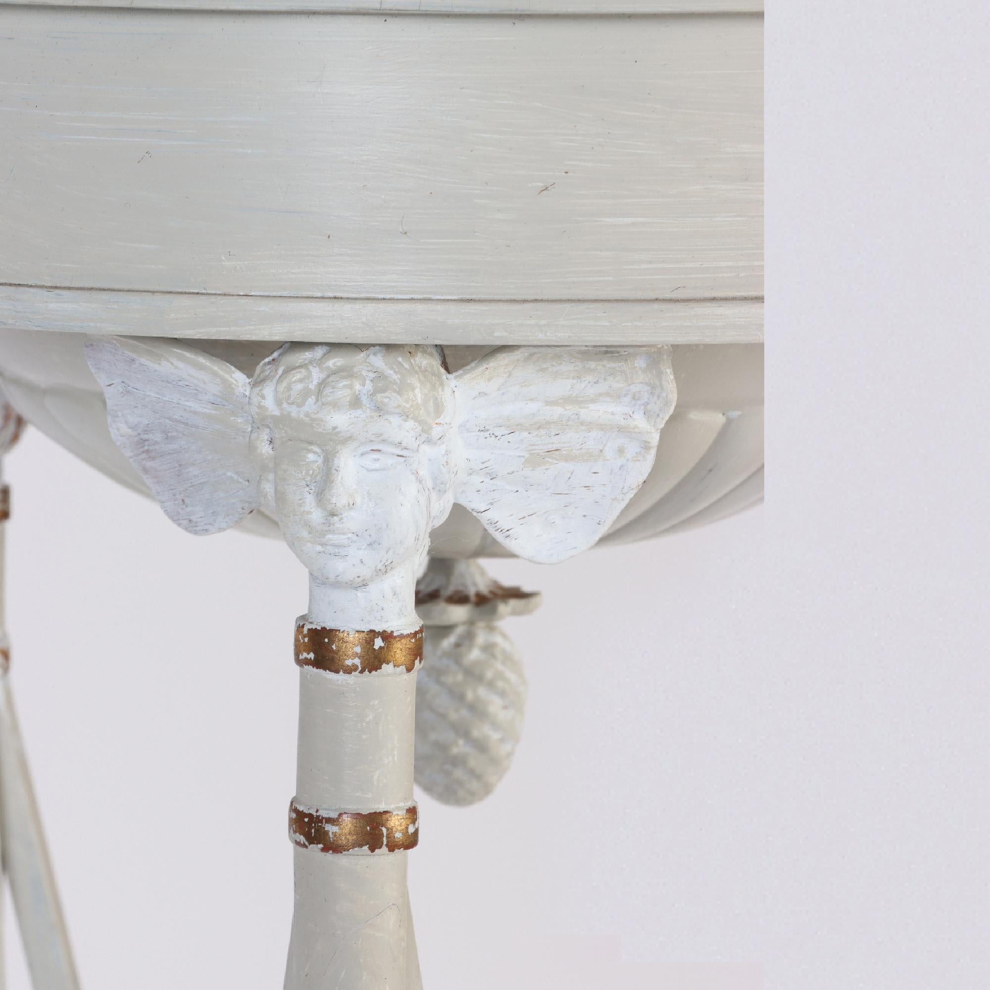 Pair of Neoclassical Style Painted Pillars/Pedestals For Sale 2
