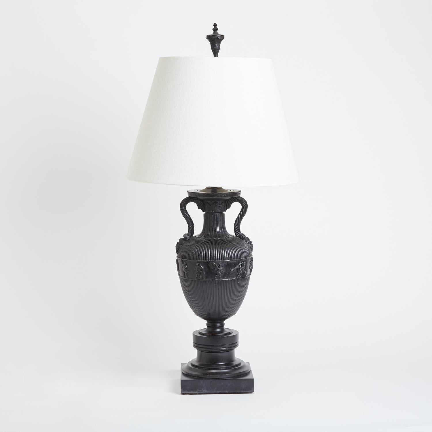 Pair of Neoclassical Urns Mounted as Table Lamps 3