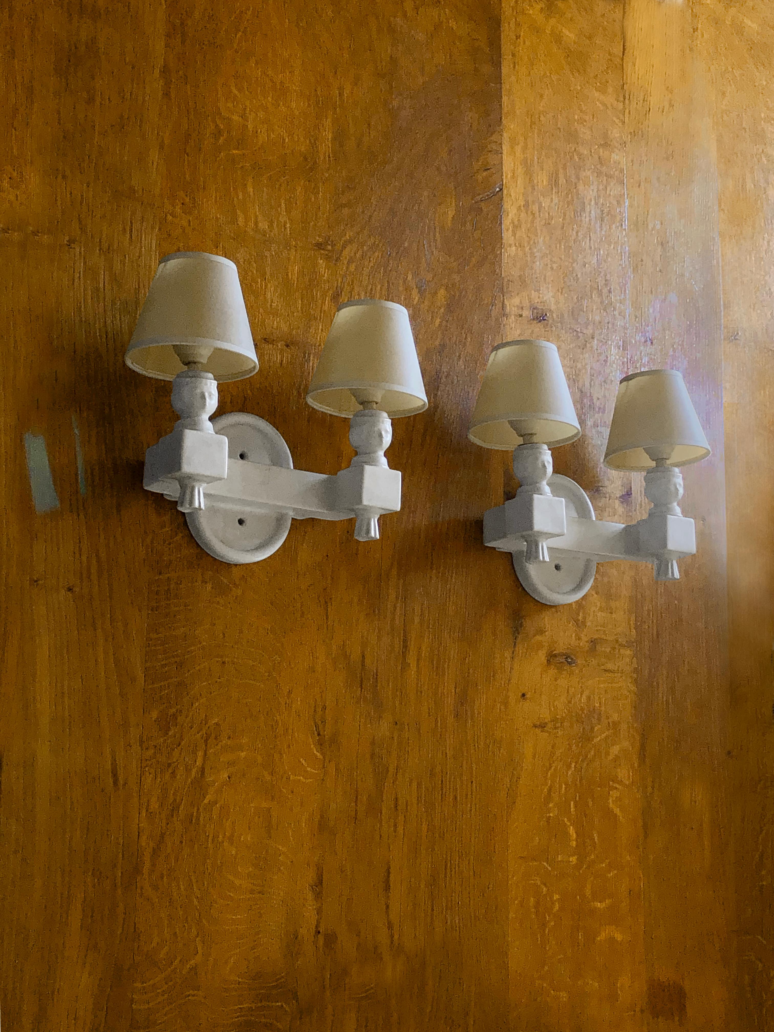 PAR DE LÁMPARAS DE PARED NEOCLÁSICAS, Estilo Geoges JOUVE, Francia 1950 Neoclásico en venta
