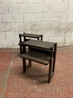 A pair of night stand in oak Guillerme et Chambron