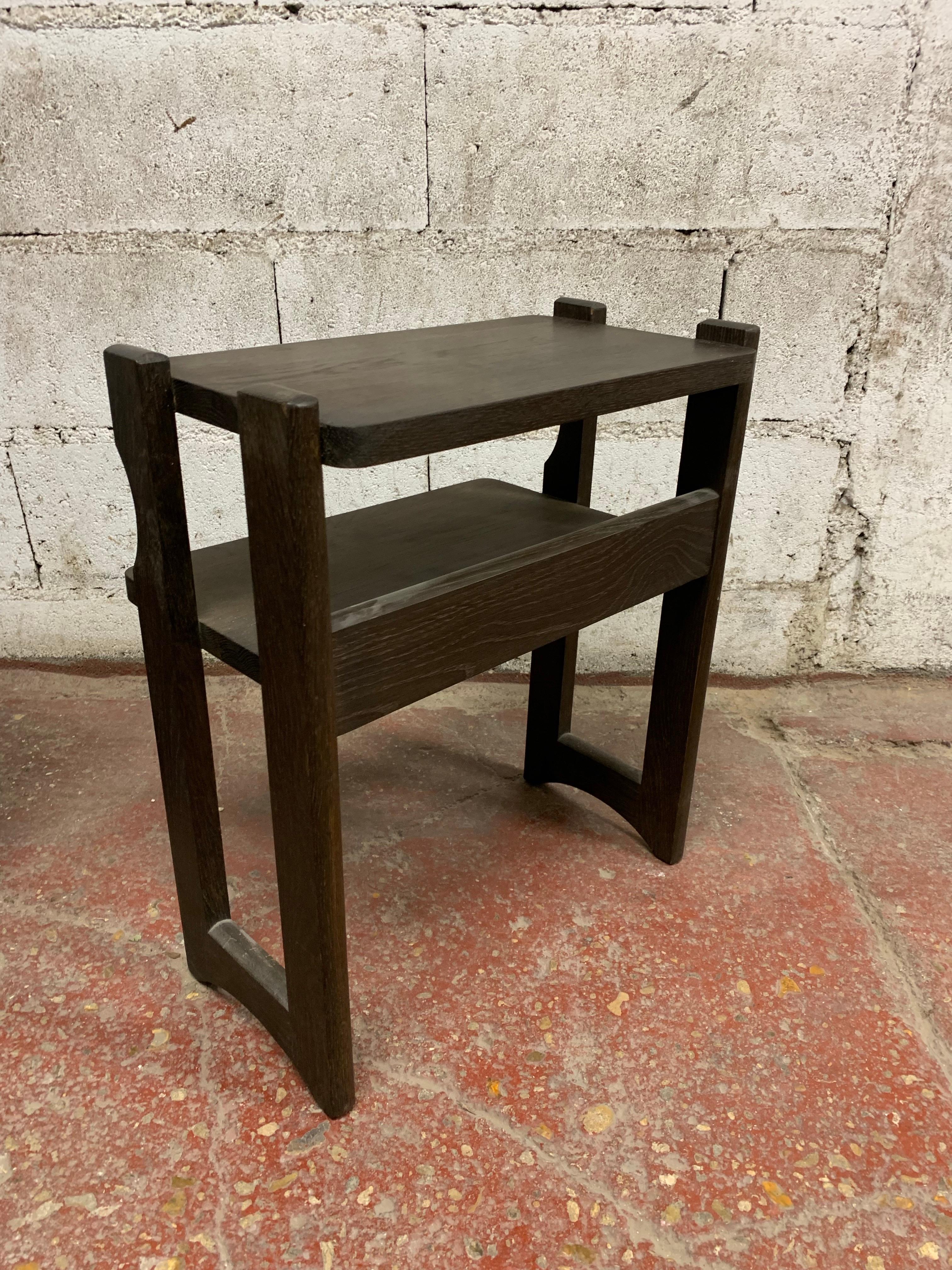 Moderne Paire de night stand en Oak Guillerme et Chambron en vente