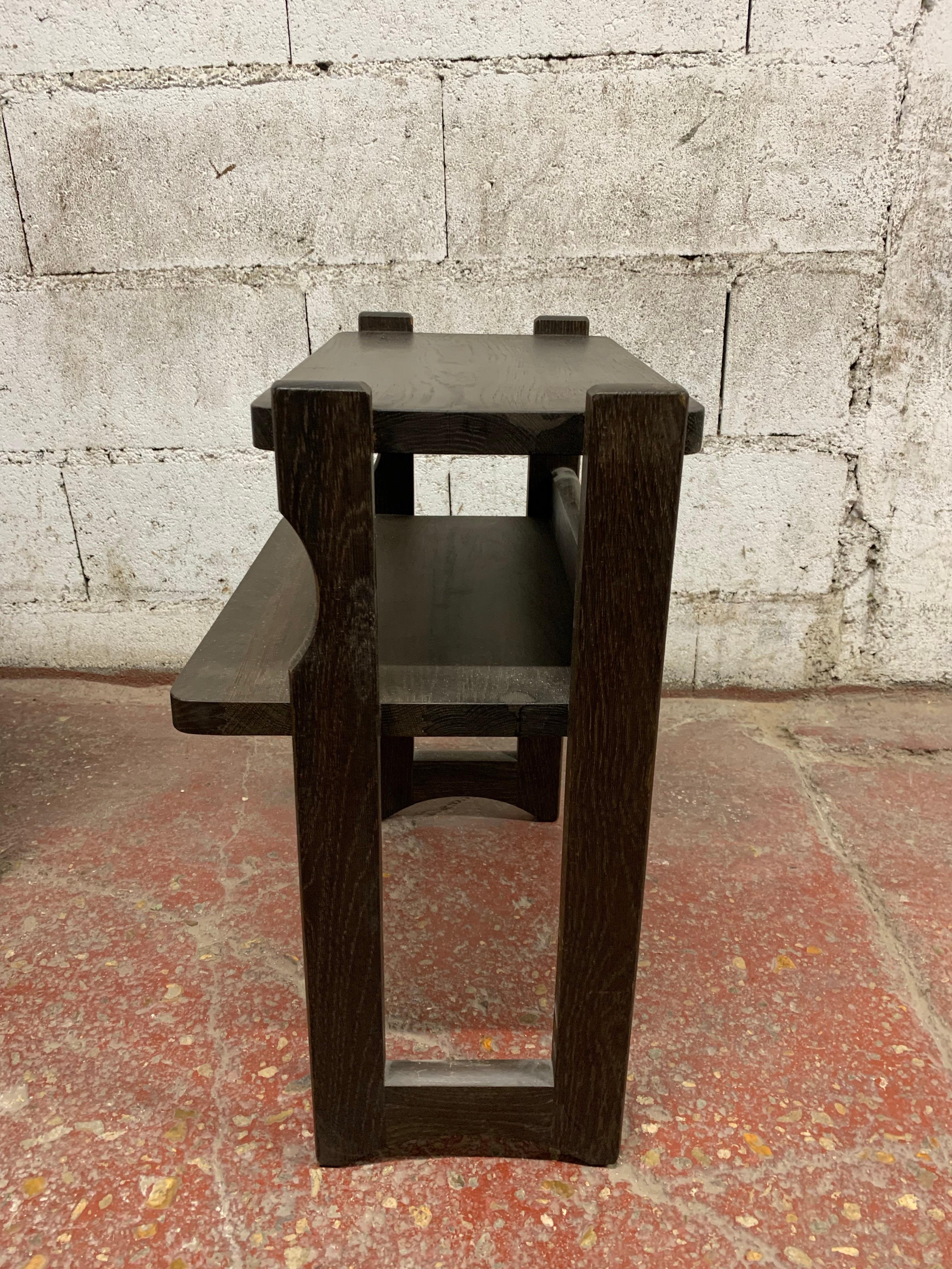 Français Paire de night stand en Oak Guillerme et Chambron en vente